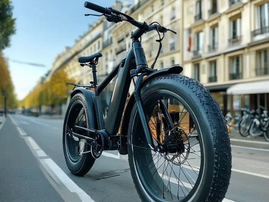 Fat bike sur une piste cyclable