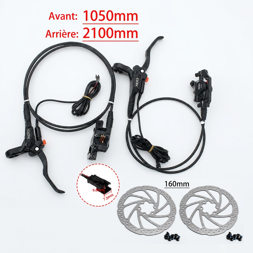 Kit de frein à disque hyraulique XOD pour fat bike,VTT, vélo électrique, trotinette
