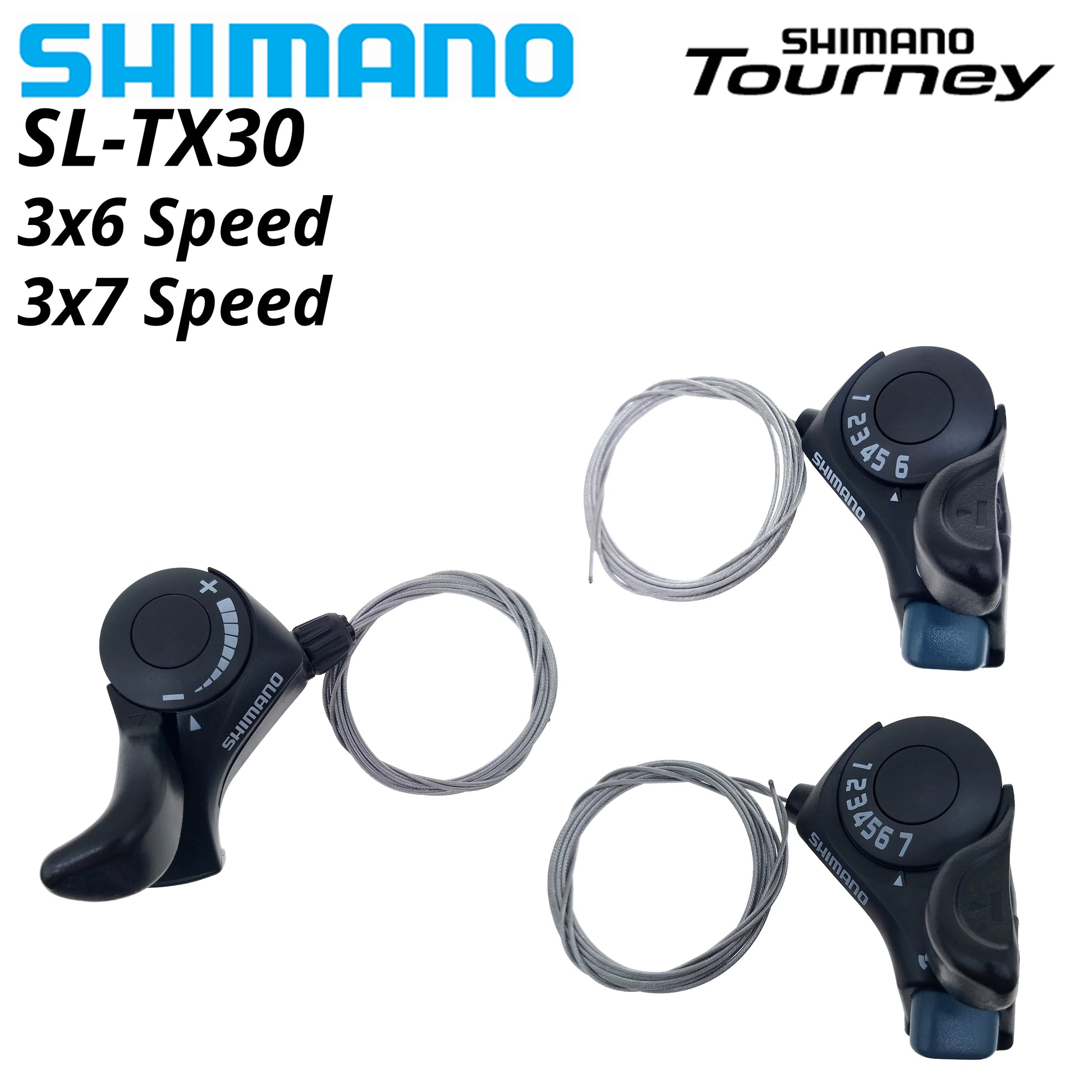 Levier de changement de vitesse Shimano Tourney SL TX30 (câble interne inclus)