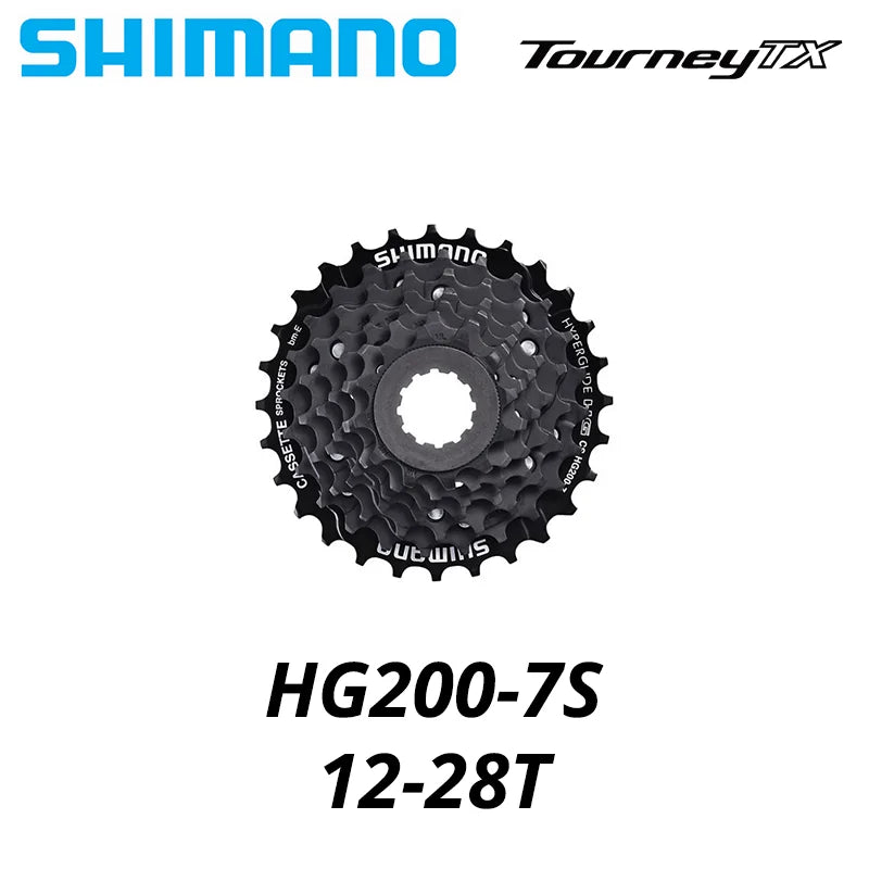 Cassette Shimano TOURNEY TX HG200 CS 7 8 vitesses pignon de Cassette CS-HG200 7s 8S 8v 7v 12-28T 12-32T