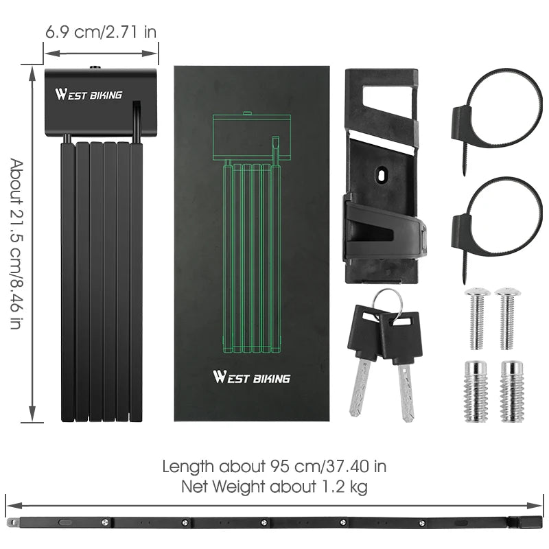 Antivol West Biking pliable