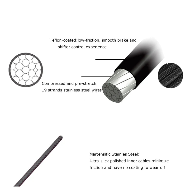 Câble de frein changement de vitesse et dérailleur TRLREQ 2100mm 1550mm 1700mm 1100mm à l'unité