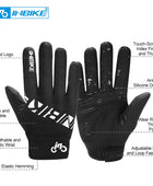 Gants INBIKE tactile Antichoc Plein Doigt Réfléchissant Printemps Automne