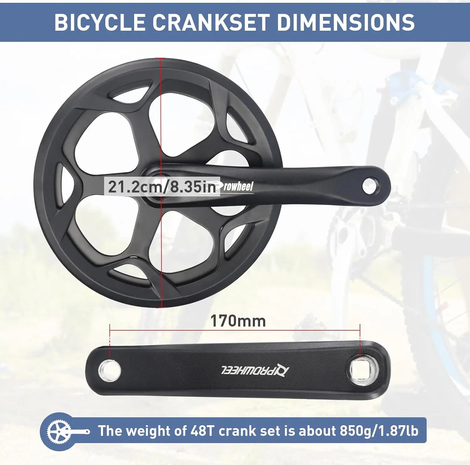 PROWHEEL pédalier 48T/52T d'origine pour ENGWE