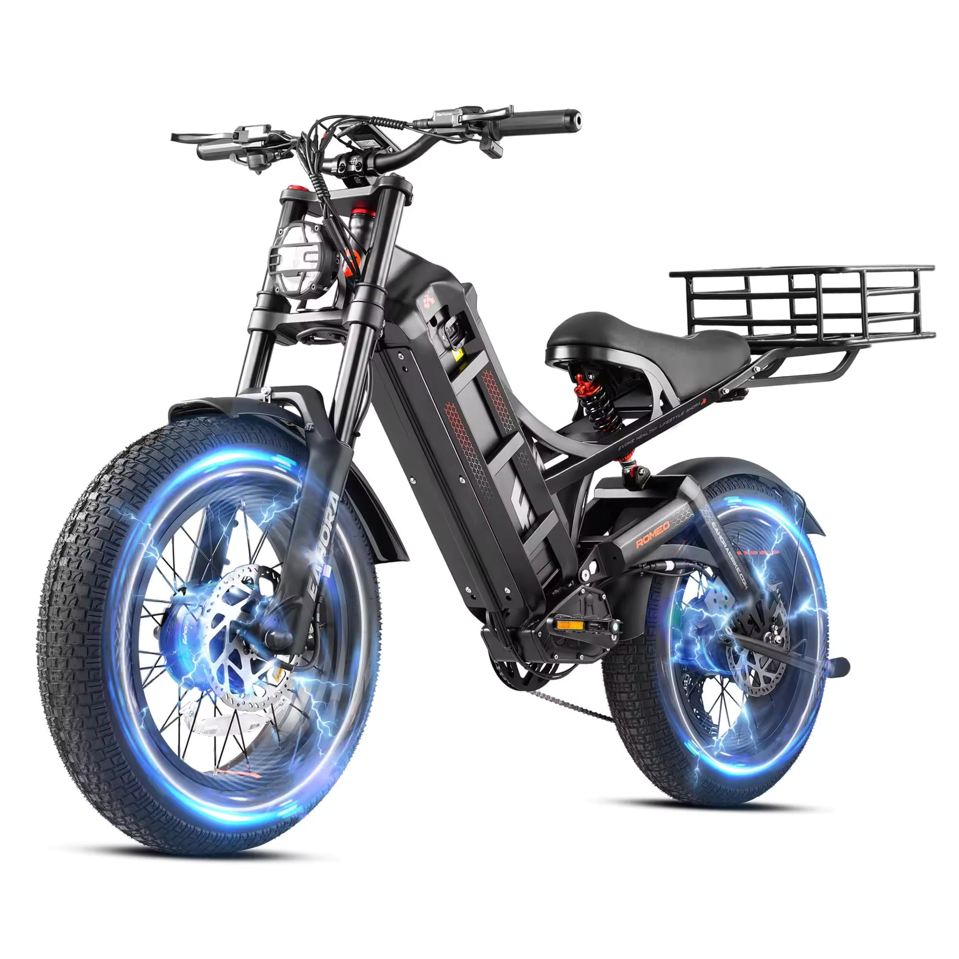 Eahora Romeo 2: 2500W (1250W X 2) 52V 60Ah 100Nm pneu 20x4.5