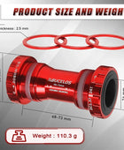 Boitier de pédalier BUCKLOS BSA BB68/73 support inférieur 24mm en alliage d'aluminium