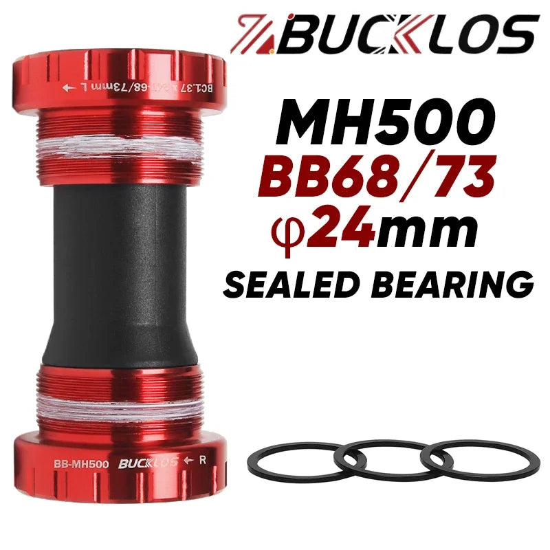 Boitier de pédalier BUCKLOS BSA BB68/73 support inférieur 24mm en alliage d'aluminium
