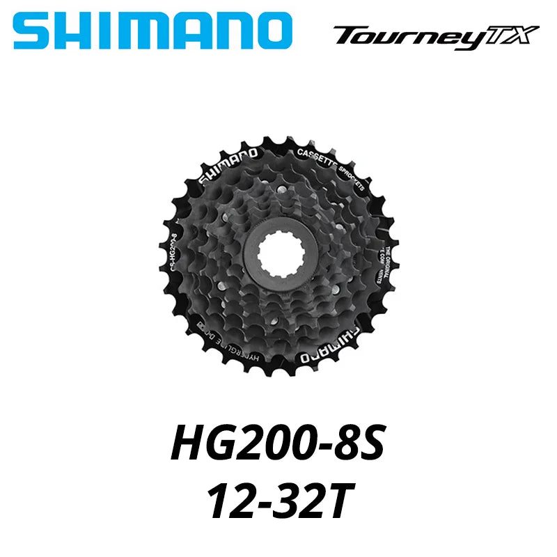 Cassette Shimano TOURNEY TX HG200 CS 7 8 vitesses pignon de Cassette CS-HG200 7s 8S 8v 7v 12-28T 12-32T