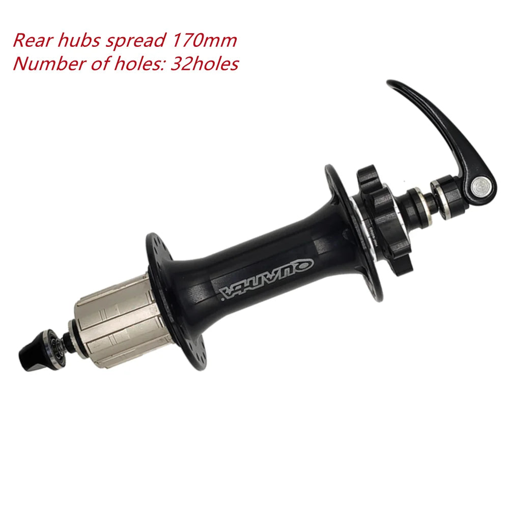 Roulement moyeux QUANTA 32/36 trous pour rayons, frein à disque, axe 135/150/170/190mm