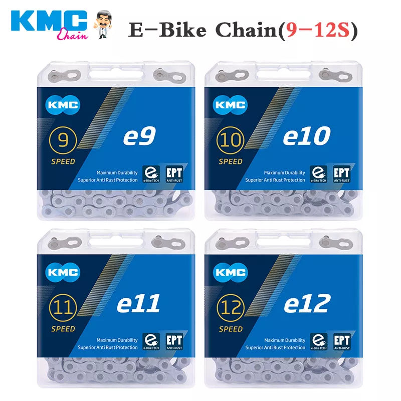 Chaîne KMC Original spécial E-Bike E8 E9 E10 E11 E12 Chaine 8 9 10 11 12 vitesses 136 Maillons Antirouille