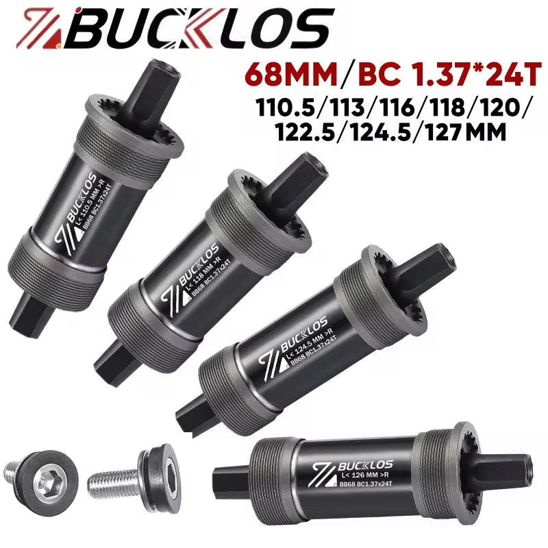 Boitier de pédalier BUCKLOS BB68 support inférieur fileté 110.5/113/116/118/120/122.5/124.5/127mm