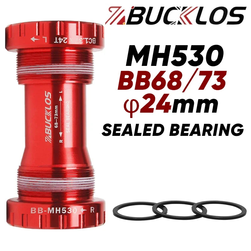 Boitier de pédalier BUCKLOS BSA BB68/73 support inférieur 24mm en alliage d'aluminium