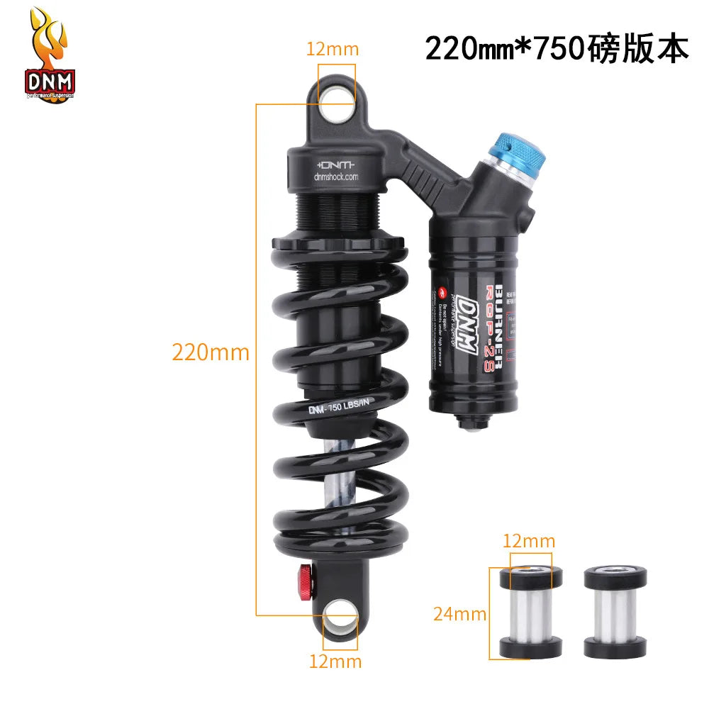 DNM RCP2S Amortisseur arrière de vélo, 165mm, 190mm, 200mm, 210mm, 220mm, 240mm