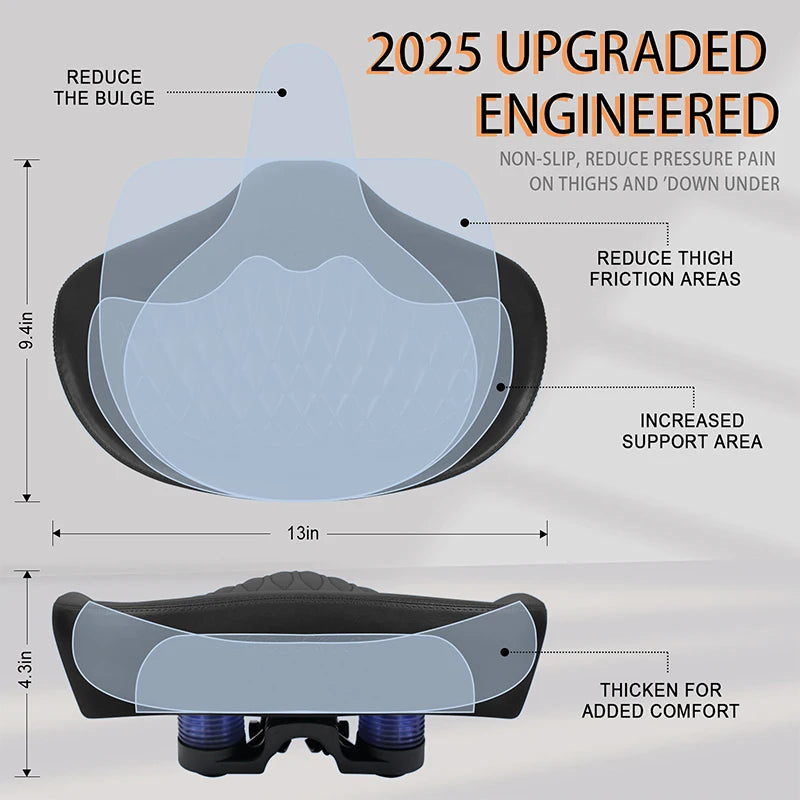 Selle de vélo surdimensionné BUCKLOS sans nez ergonomique confortable