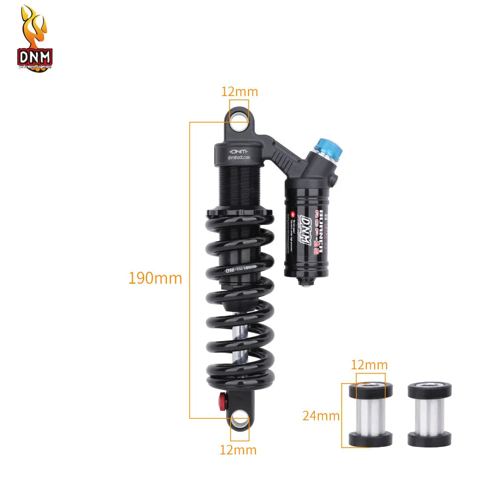 DNM RCP2S Amortisseur arrière de vélo, 165mm, 190mm, 200mm, 210mm, 220mm, 240mm