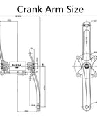 PROWHELL Alps2Ocean Bras de manivelle carré, universel, 152mm, 160mm, 165mm, 170mm, 175mm, 104mm, vélo de ville, VTT, vélo électrique,