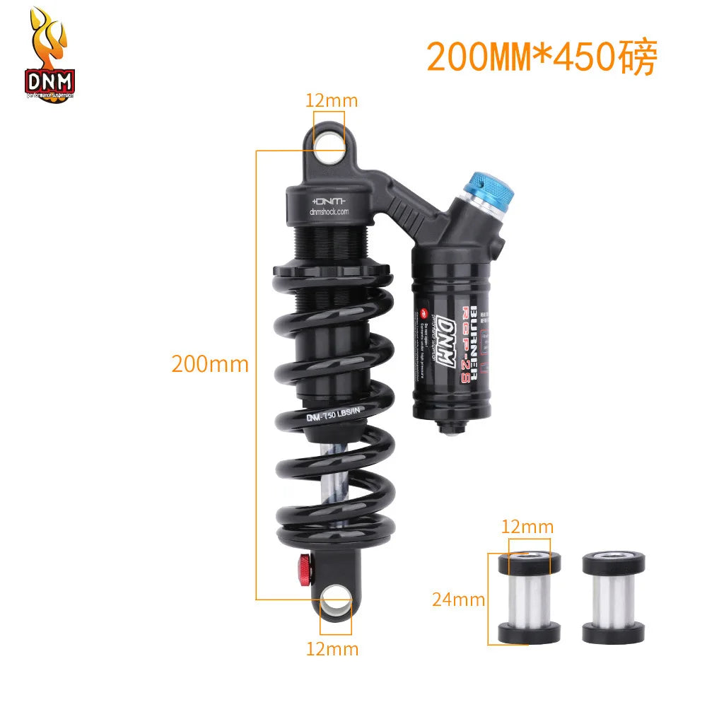 DNM RCP2S Amortisseur arrière de vélo, 165mm, 190mm, 200mm, 210mm, 220mm, 240mm