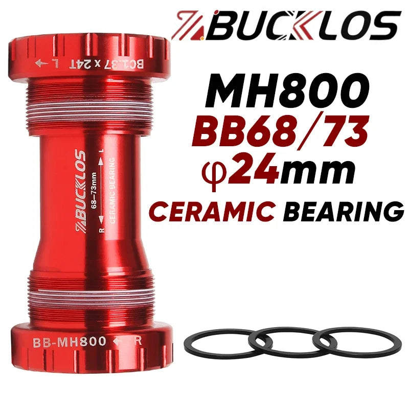 Boitier de pédalier BUCKLOS BSA BB68/73 support inférieur 24mm en alliage d'aluminium