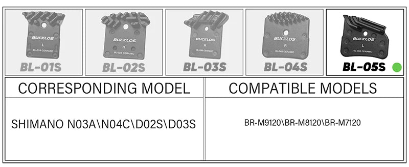 Plaquettes de frein BUCKLOS BL-05S en céramique