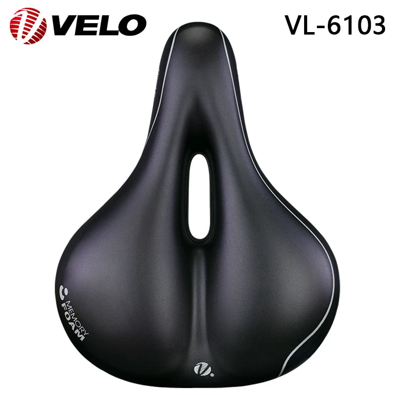 Selle VELO VL-6103 Haute résilience confortable épaisse étanche à mémoire de forme