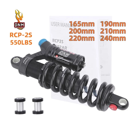 DNM RCP2S Amortisseur arrière de vélo, 165mm, 190mm, 200mm, 210mm, 220mm, 240mm