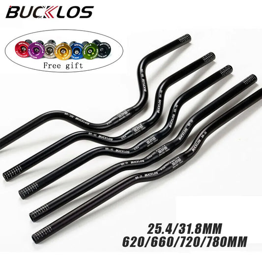 Guidon BUCKLOS 25.4mm 31.8mm Guidon de vélo 620/660/720/780mm, ultraléger Type M vtt BMX