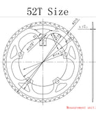 Plateau Prowheel 130BCD 52T 53T plateau simple pour 9/10/11/12 vitesses