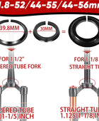 Casque de direction BUCKLOS à double roulement 34mm, 44mm, fourche de 28.6mm, 44-50.6mm, 55mm, 56mm