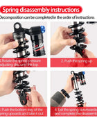 Fastace Amortisseur de suspension arrière pour vélo de descente, dimensions 190/200/210/220/240mm, applicable aux vélos électriques VTT, etc.