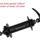 Roulement moyeux QUANTA 32/36 trous pour rayons, frein à disque, axe 135/150/170/190mm