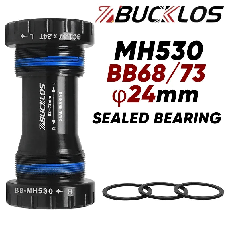 Boitier de pédalier BUCKLOS BSA BB68/73 support inférieur 24mm en alliage d'aluminium