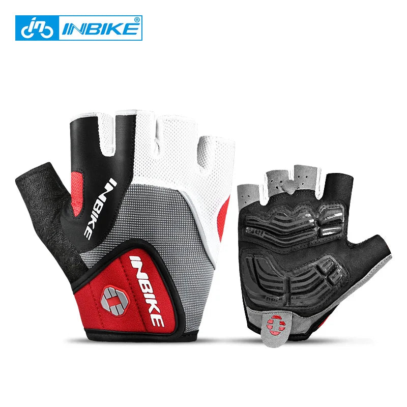 Gants INBIKE IF239 Gants de cyclisme demi-doigts antichoc, respirants, en gel