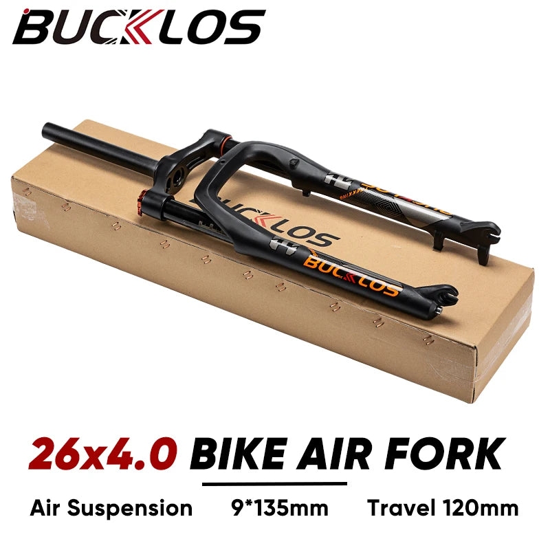 Fourche BUCKLOS à suspension pneumatique pour fat bike 26 pouces x 4.0