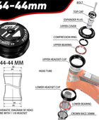 Casque de direction BUCKLOS à double roulement 34mm, 44mm, fourche de 28.6mm, 44-50.6mm, 55mm, 56mm