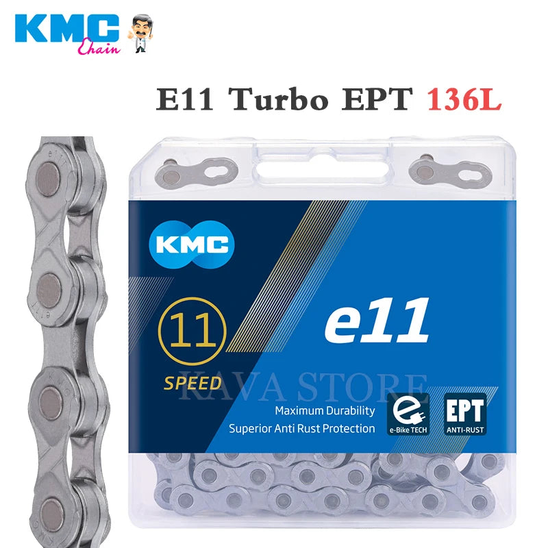 Chaîne KMC Original spécial E-Bike E8 E9 E10 E11 E12 Chaine 8 9 10 11 12 vitesses 136 Maillons Antirouille