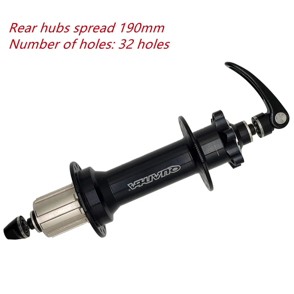 Roulement moyeux QUANTA 32/36 trous pour rayons, frein à disque, axe 135/150/170/190mm