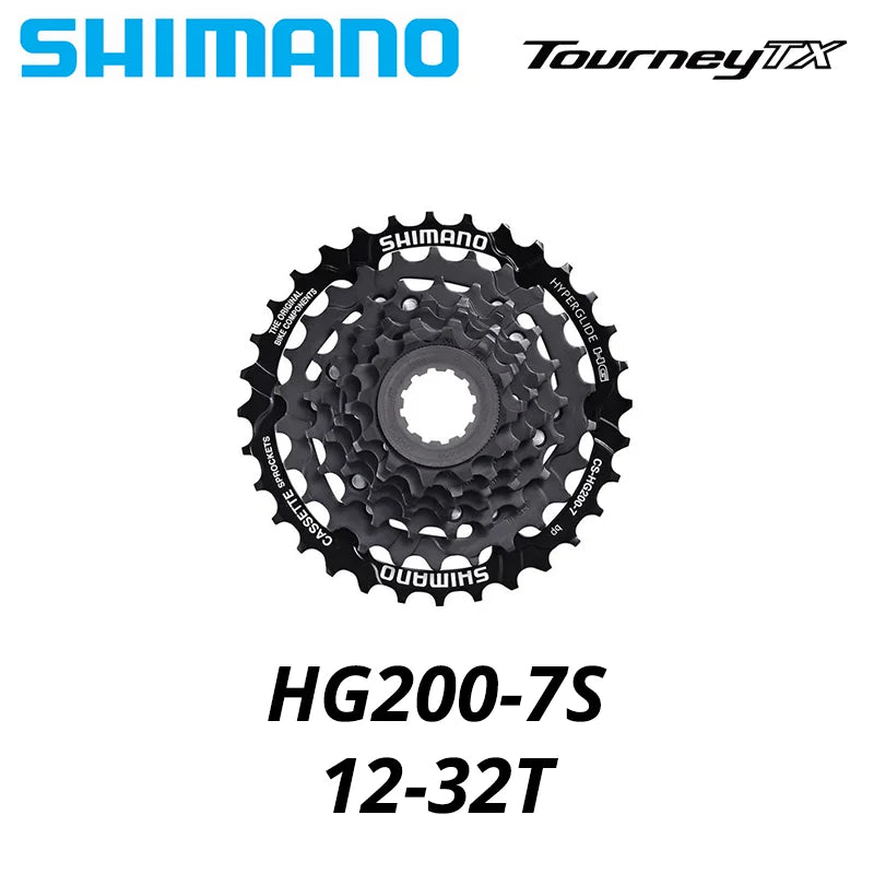 Cassette Shimano TOURNEY TX HG200 CS 7 8 vitesses pignon de Cassette CS-HG200 7s 8S 8v 7v 12-28T 12-32T