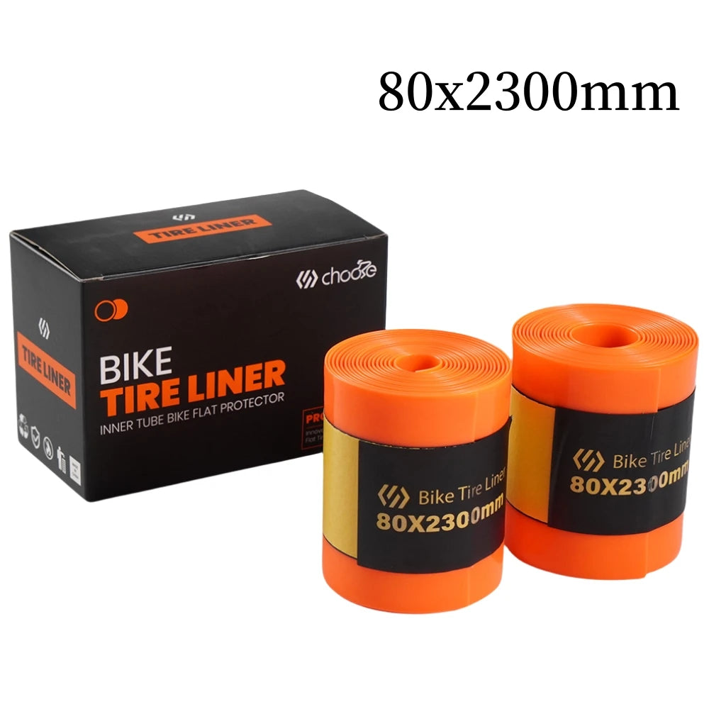 Protection anti-crevaison CHOOEE, 2 pièces Doublure de pneu auto-adhésive en TPU pour VTT, Fat bike