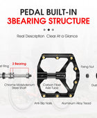 WEST BIKING pédales à roulement scellé, ultralégères, en alliage d'aluminium, antidérapantes
