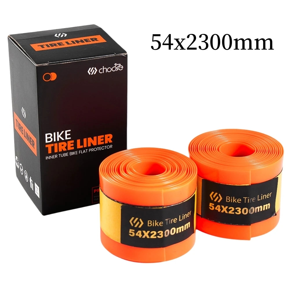 Protection anti-crevaison CHOOEE, 2 pièces Doublure de pneu auto-adhésive en TPU pour VTT, Fat bike