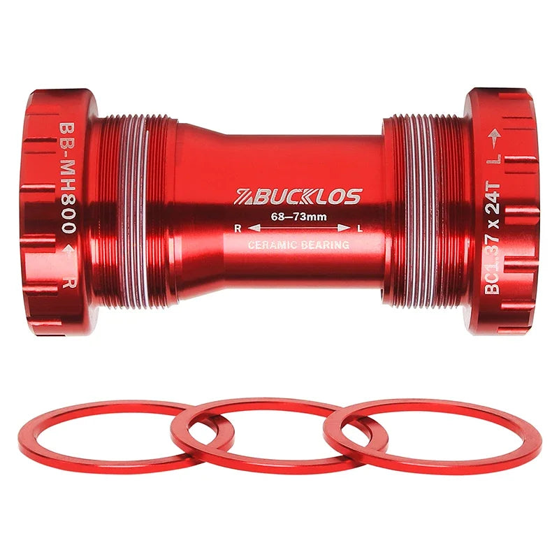 Boitier de pédalier BUCKLOS BSA BB68/73 support inférieur 24mm en alliage d'aluminium