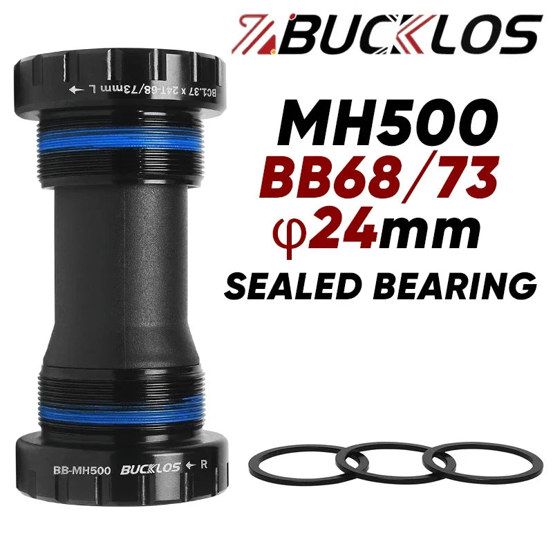 Boitier de pédalier BUCKLOS BSA BB68/73 support inférieur 24mm en alliage d'aluminium