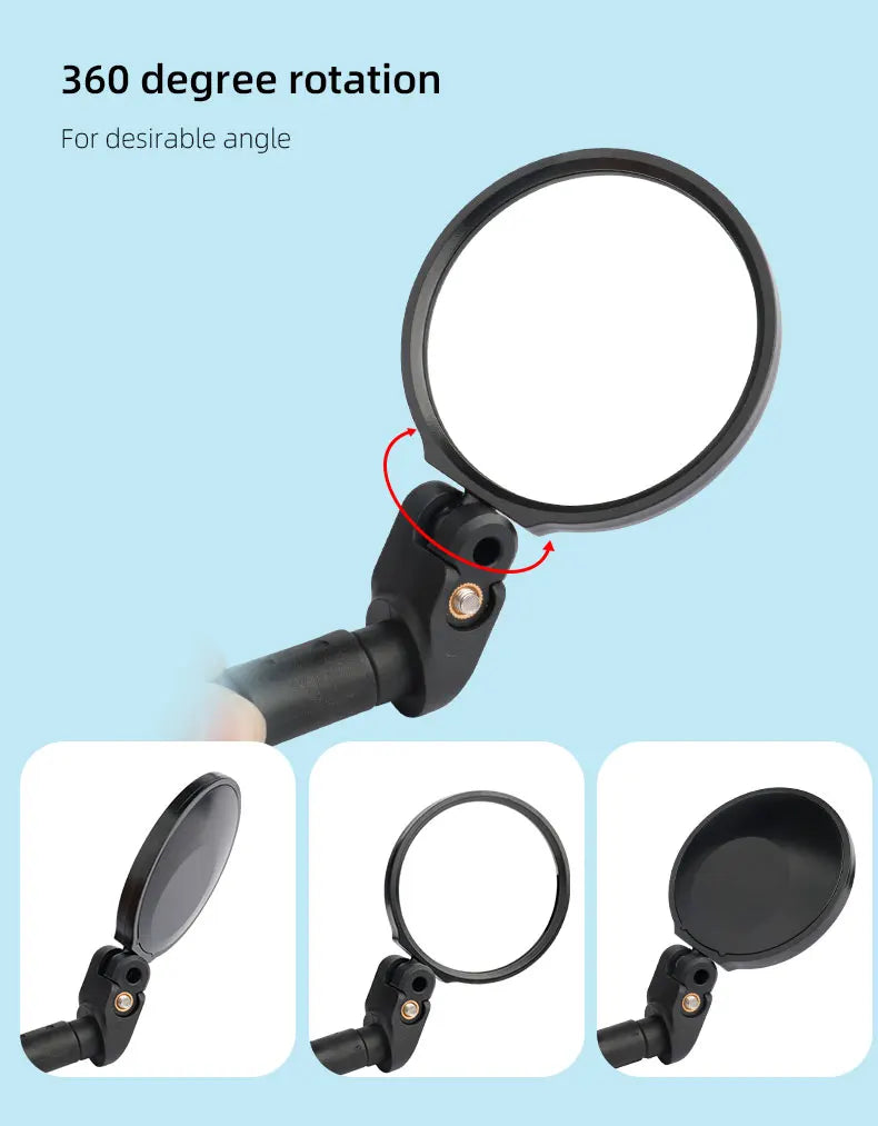 Miroir de vélo universel, installation gauche droite, lentille convexe ou plate, 1 pièce
