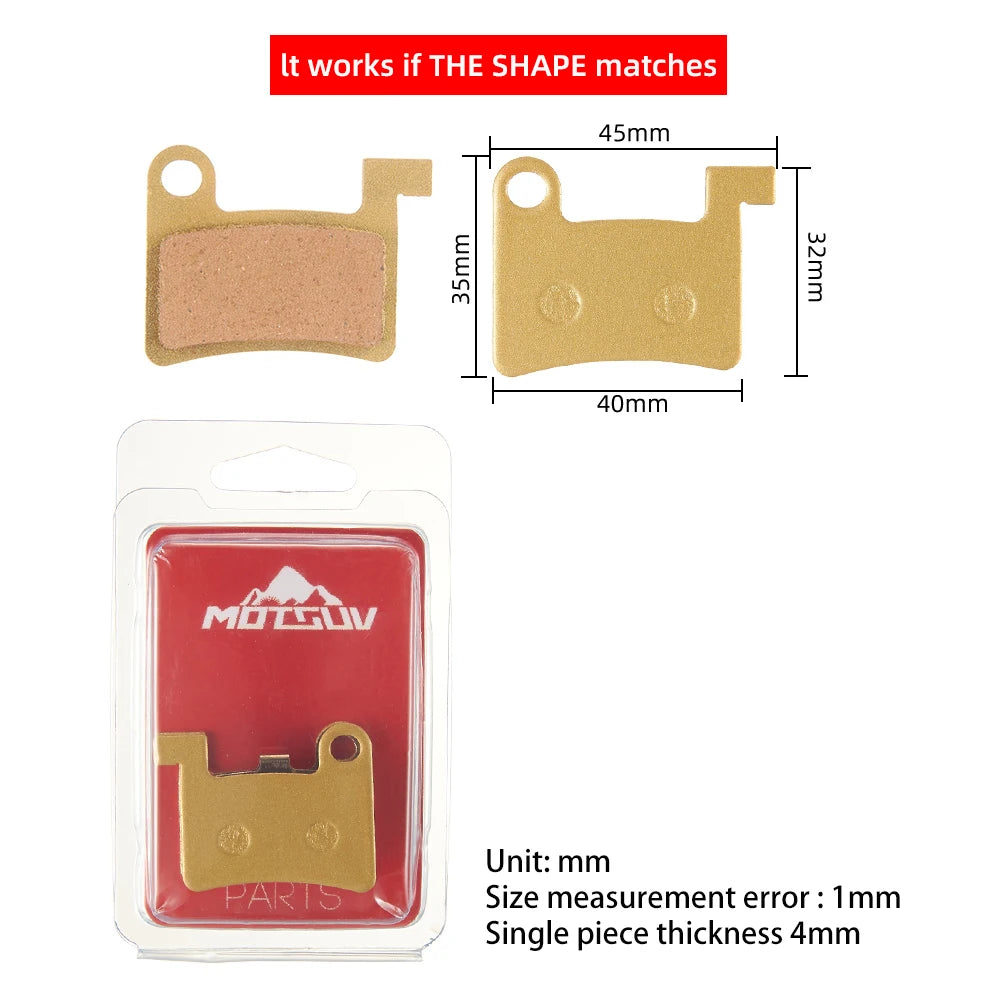 Plaquette de frein MOTSUV Semi-Métallique avec Cuivre 1 Paires compatible Dyisland LD-200 Plus, LD4-600