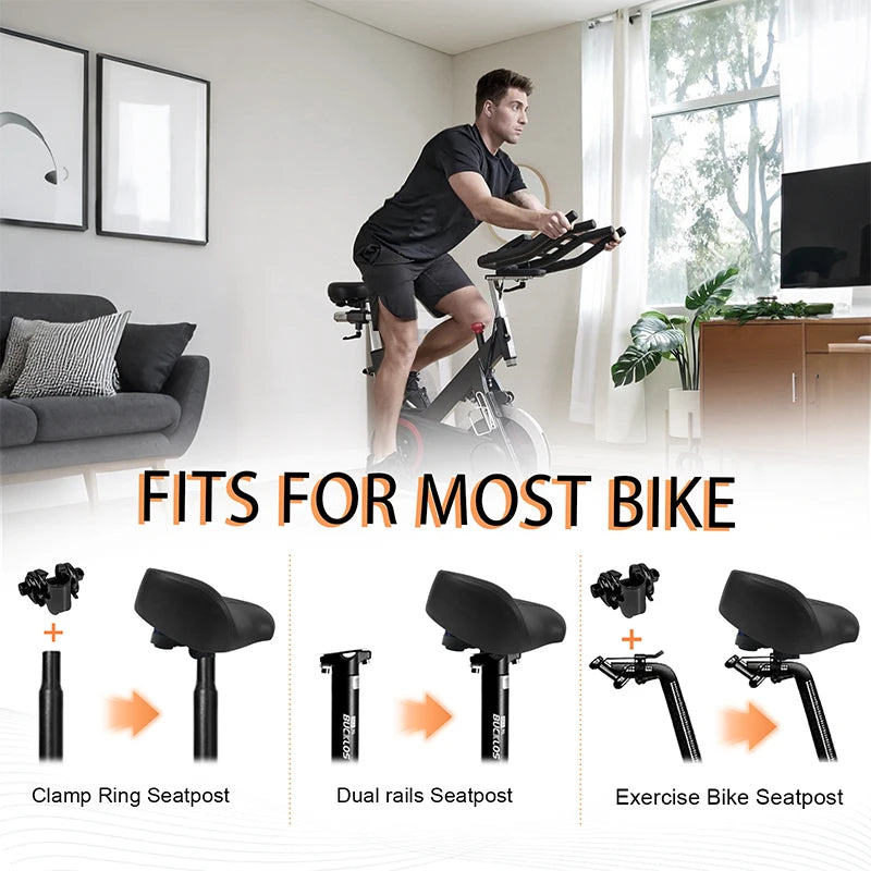 Selle de vélo surdimensionné BUCKLOS sans nez ergonomique confortable