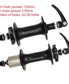 Roulement moyeux QUANTA 32/36 trous pour rayons, frein à disque, axe 135/150/170/190mm