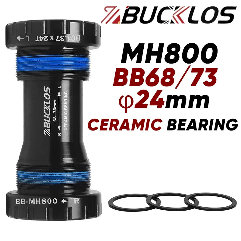 Boitier de pédalier BUCKLOS BSA BB68/73 support inférieur 24mm en alliage d'aluminium