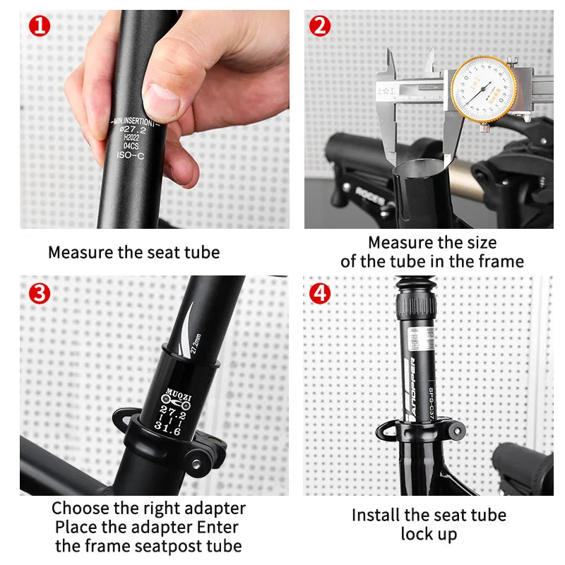 Réducteur adaptateur de tube de selle MUQZI