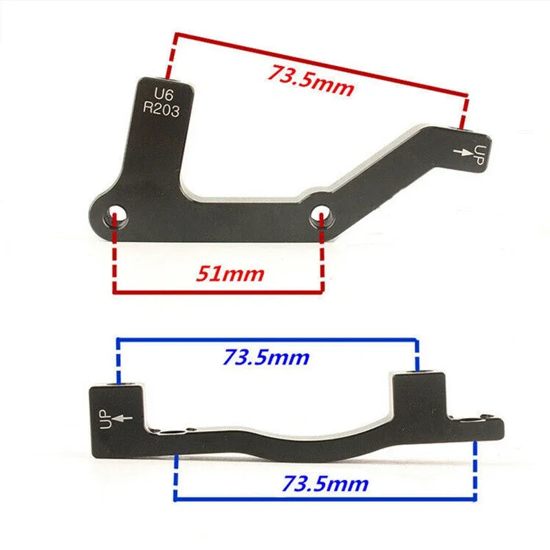 Adaptateur étrier de frein BUCKLOS avant et arrière, en alliage d'aluminium 180/203mm