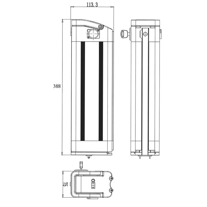 Batterie MEIJING ENERGY Silverfish 48V 15.6/18/21Ah